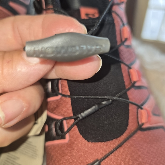 Salomon Women's Coral Pink and Black Trail Shoes - Picture 8 of 10